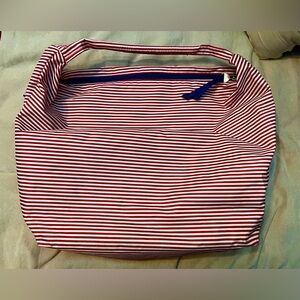 Lancôme Large Tote Red and White Striped Women's Bag NWOT
